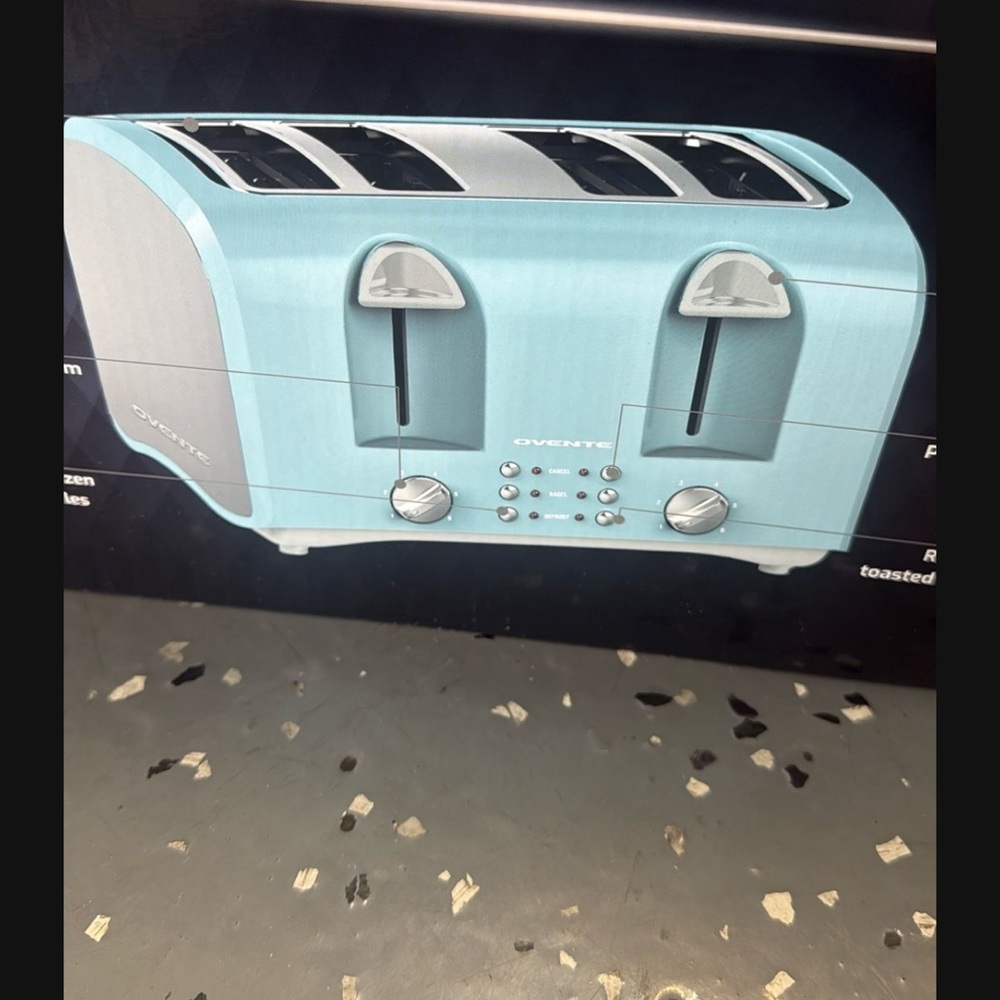 Blue 2-Slice Toaster - Picture 2 of 4